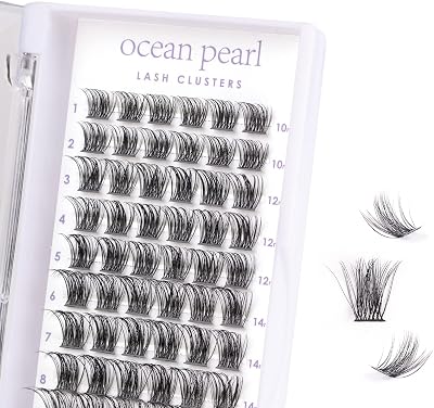 Ocean Pearl Individual Lashes 72 Clusters 10-16mm C CC D Curl DIY Eyelash