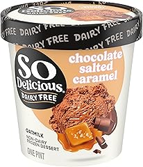 So Delicious Dairy Free Oat Milk Frozen Dessert, Chocolate Salted Caramel, Vegan, Non-GMO Project Verified, 1 Pint