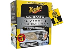 Meguiar's Ultimate Headlight Restoration Kit - The Perfect Headlight Repair Kit to Remove Yellowing and Cloudiness from Headlights - Easy to Use and Seals Headlights with 18 Plus Months of Protection