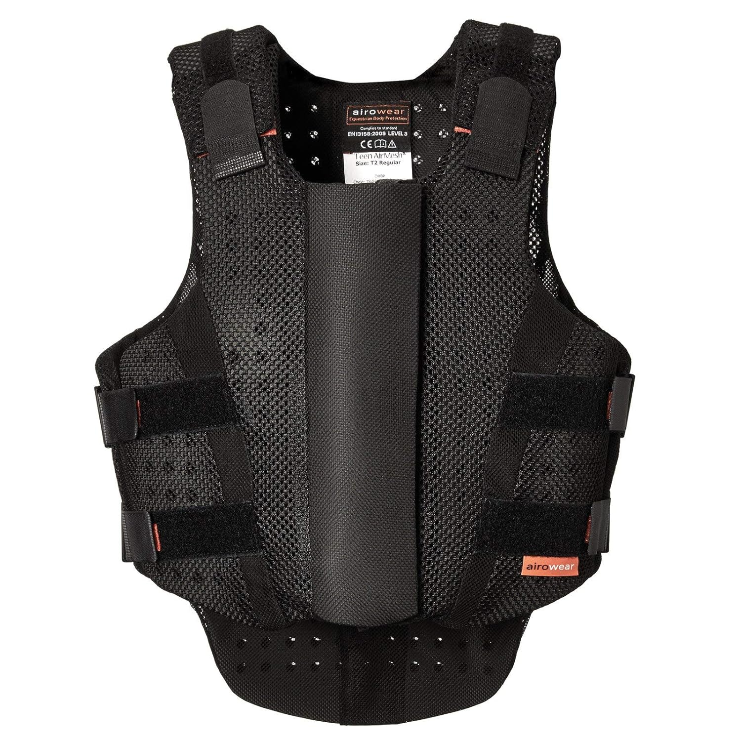 Airowear Teen Air Mesh Body Protector Black Lightweight Unisex