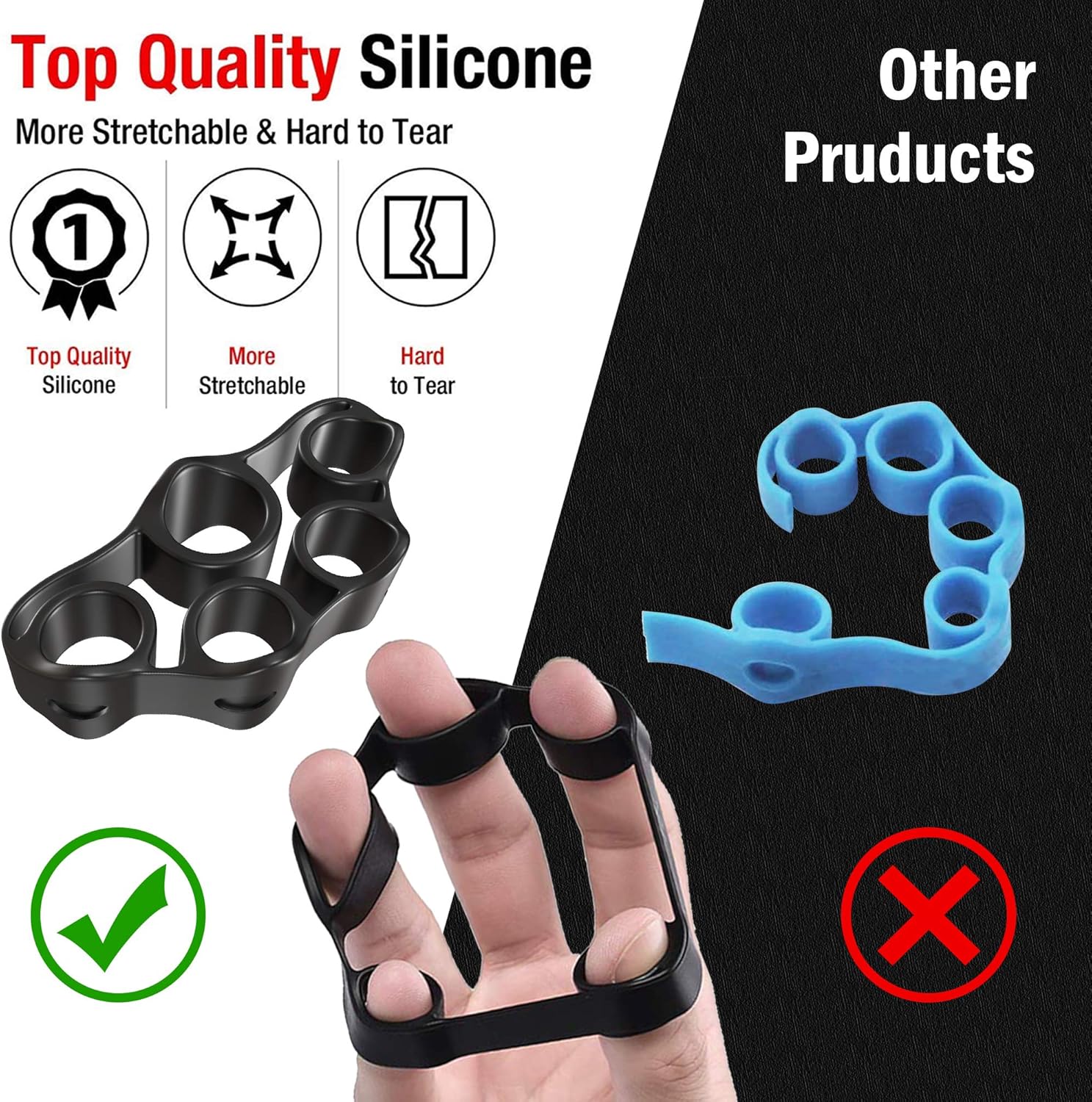 [Upgrade] Hand Grip Strengthener Workout Kit (6 Pack), Forearm Workout, Electronic Counting, Adjustable Resistance Grip Trainer, Finger Stretcher, Finger Exerciser, Grip Ring, Stress Relief Grip Ball : Sports & Outdoors