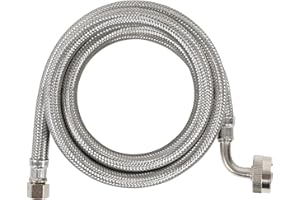 Certified Appliance Accessories Dishwasher Hose with 90 degree FGH Elbow, Water Supply Line, 6 Feet, Premium Braided Stainless Steel with PVC Core
