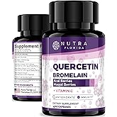 Quercetin 500mg with Bromelain Supplements | Powerful Antioxidant Complex with Acai Berry, Maqui Berry & Vitamin C | Natural Bioflavonoid for Immune Defense | Vegan, Gluten Free, Non-GMO | 60 Capsules