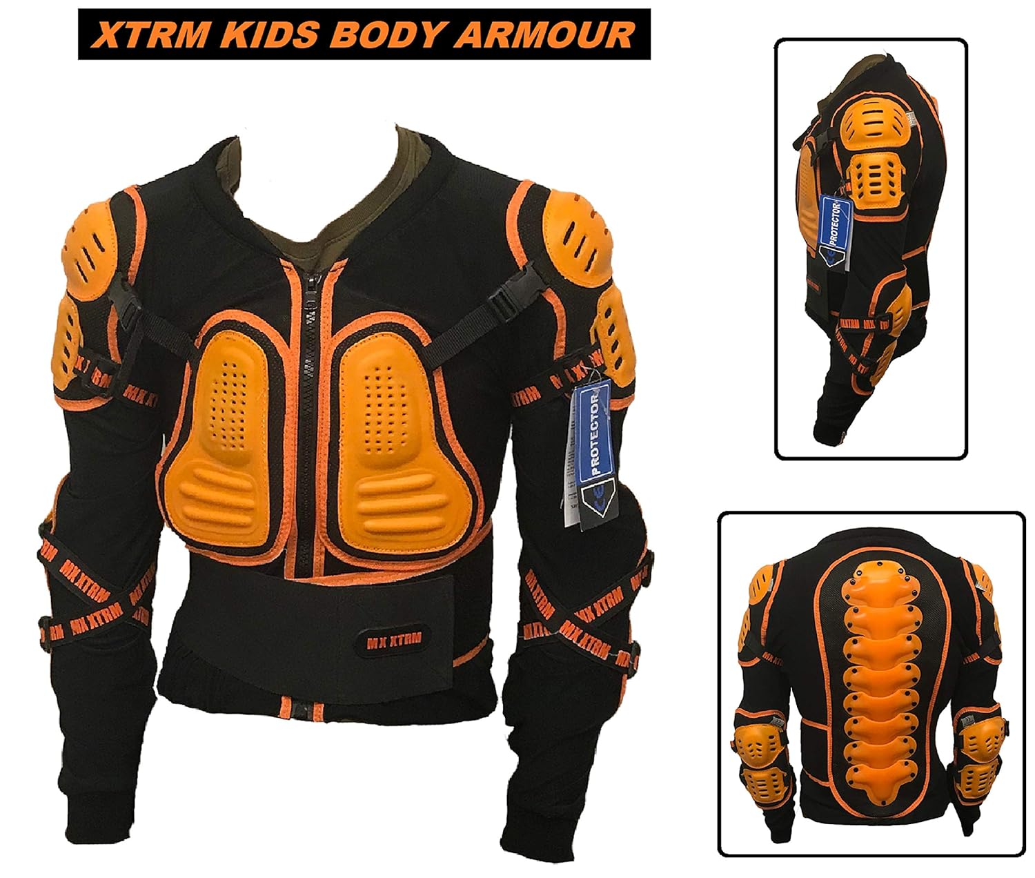 6 years XTRM EDGE Kids Mx Body Armour CE Approved Motocross Quad Bike BMX Off Road Chest Spine