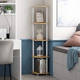Furinno Turn-N-Tube Corner Shelf 5-Tier Beech Open Storage 29.5x146.6x29.5 cm view 5