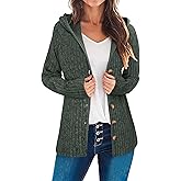 Bosmeer Cardigan Sweaters for Women Button Essentials Hoodies Long Sleeve Tops Business Casual Outfits Fashion Clothes 2025