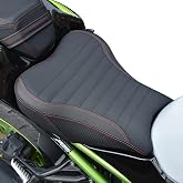 Front Rider Comfort Seat Driver Solo Saddle Fit for Z900 2017-2024 | Great Upgrade, Comfortable for Long Rides, Fast Easy Install, Better Cushioning, Stylish Color-Matched Stitching Pattern