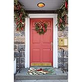 Liora Manne FRONTPORCH Indoor/Outdoor Hand Tufted Durable Area Rug - Transitional Garden Bird Decorative (Cardinal Christmas 