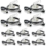 Retevis Walkie Talkies Earpiece with Mic 2 Pin Acoustic Tube Headset for Baofeng UV-5R Retevis H-777 RT1 RT21 RT22 Arcshell A