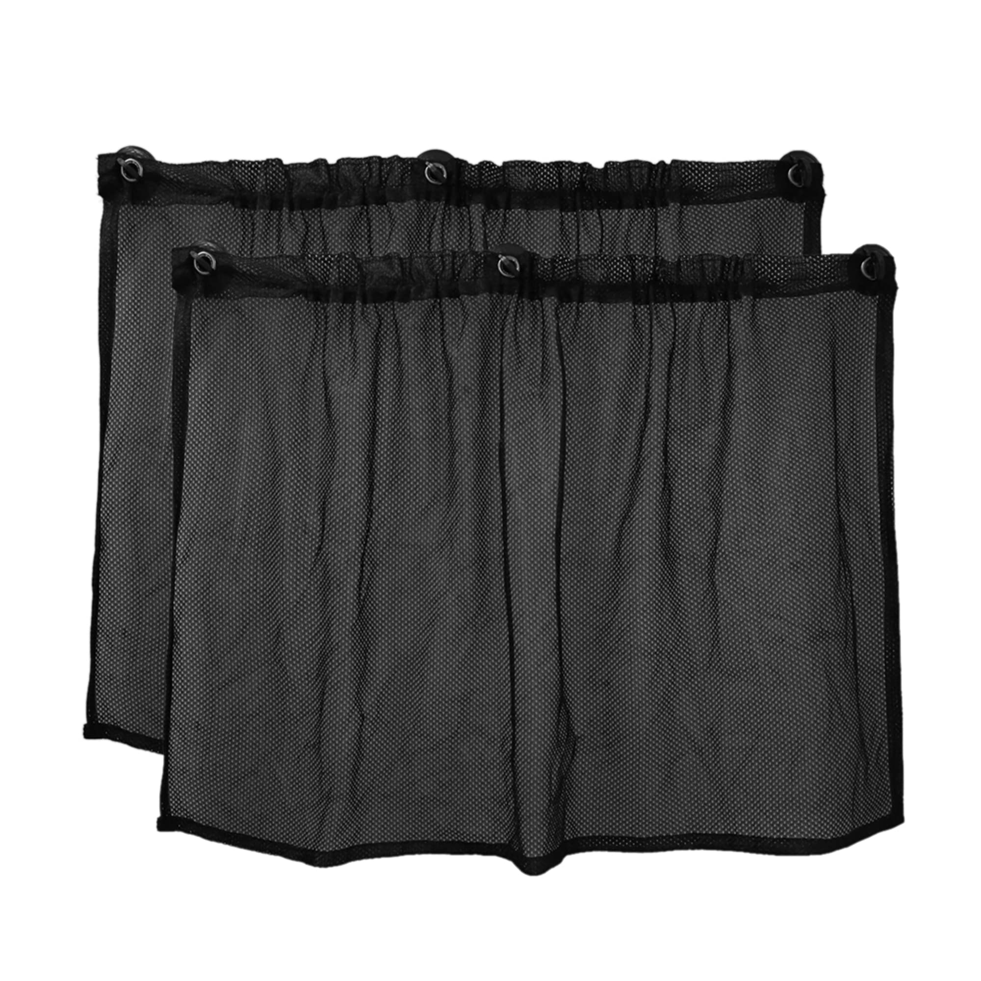 sourcingmap 2pcs Car Mesh Sun Shade Suction Cup Side Window Curtain 75 x 50cm