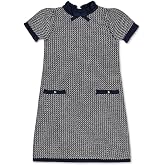 Hope &amp; Henry Girls' Cable Knit Peter Pan Collar Sweater Dress | GOTS