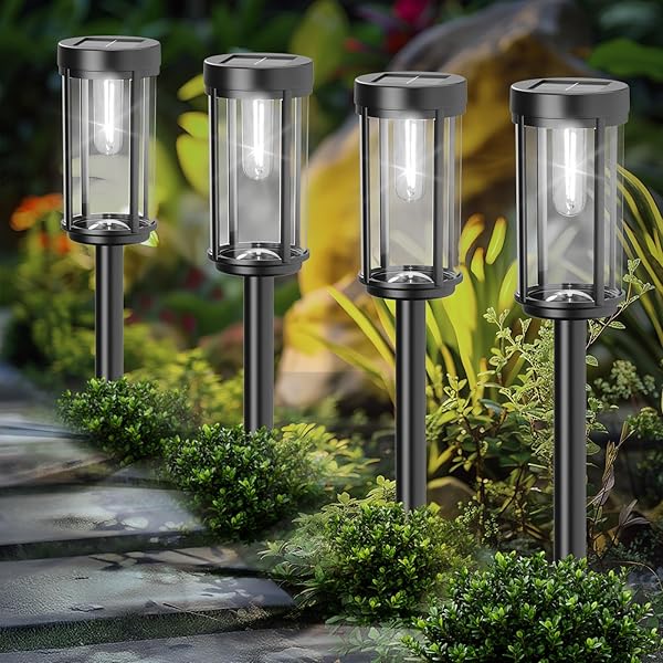 DAMAYCA 12 PACK SOLAR LIGHTS OUTDOOR WATERPROOF FOR...