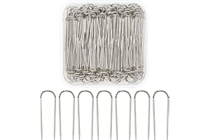 GMMA Sewing U Shaped Fork Pins for Fabric 100 Pcs Shadow Box Pins Multipurpose Stainless Steel Straight U-pins for Crafts Quilting Home Decor DIY Sewing Supplies