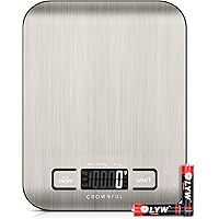 CROWNFUL Food Scale, 11lb Digital Kitchen Scales Weight Ounces and Grams for Cooking and Baking, 6 Units with Tare…