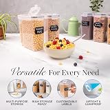 nuovva Cereal Storage Containers 4Pcs Set 4L BPA Free Plastic Kitchen view 4
