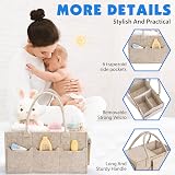 Maliton Nappy Caddy Newborn Essentials, Sturdy Portable Diaper Organizer Brown view 5