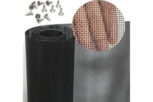 AWIORETON 304 Stainless Steel Mesh Screen, 14 Mesh 304 Stainless Steel Security Screen, PVC Coated Heavy Duty 47inch x 118 inch Wire Mesh Window Screen Hardware Cloth Sturdy Metal Mesh Door Security Screen Mesh