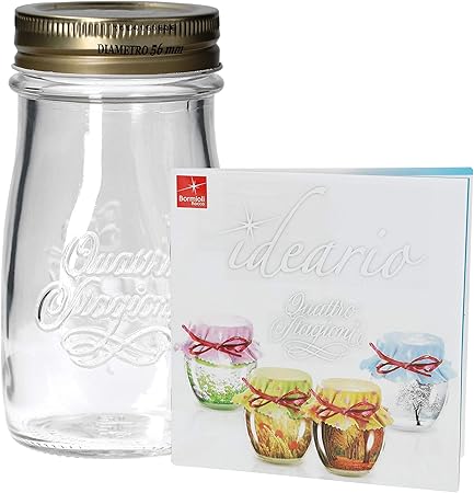 Quattro Stagioni Bouteille Avec Livret De Recettes Bormioli 0 20 A Smoothie Boissons Froides Biberon Pour La Decoration Ou En Bocal Recipient En Verre Amazon Fr Cuisine Maison