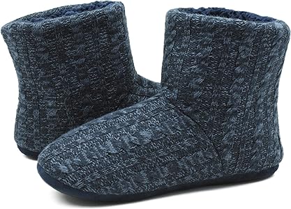 mens fleece slipper boots