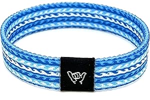 Hang Loose Bands Surfer Beach Bracelet for Men, Women & Teens - Comfy Summer Bracelets - Boho Reversible Wristband - Adjustable Festival Accessories & Friendship Jewelry Bracelet