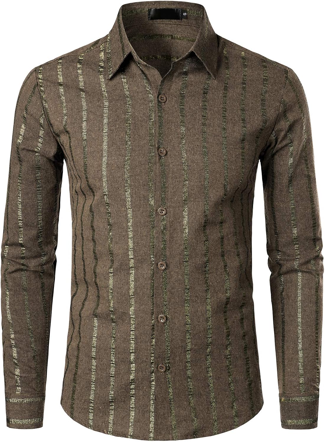 Buy VATPAVE Mens Casual Dress Shirts Regular Fit Button Down Striped