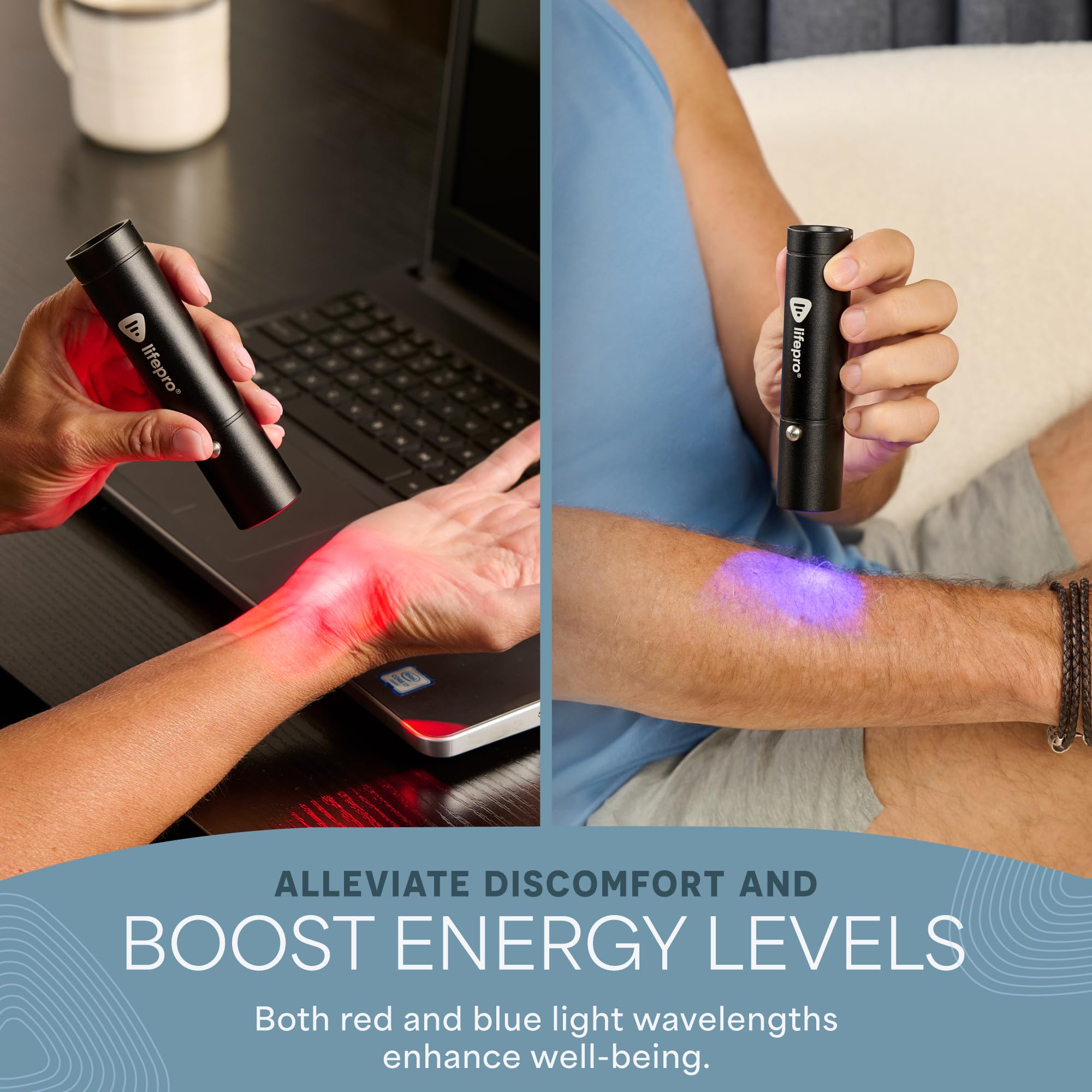 Lifepro Infrared & Red Light Therapy Device for Joints & Muscles Pain Relief, Portable Near Infrared Light for Body & Face Inflammation, Compact & Effective Design - Use 3 wavelengths