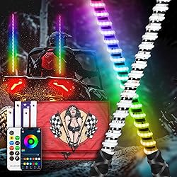 DREAMIZER 2PCS 3FT Whip Lights,Upgraded COB Light