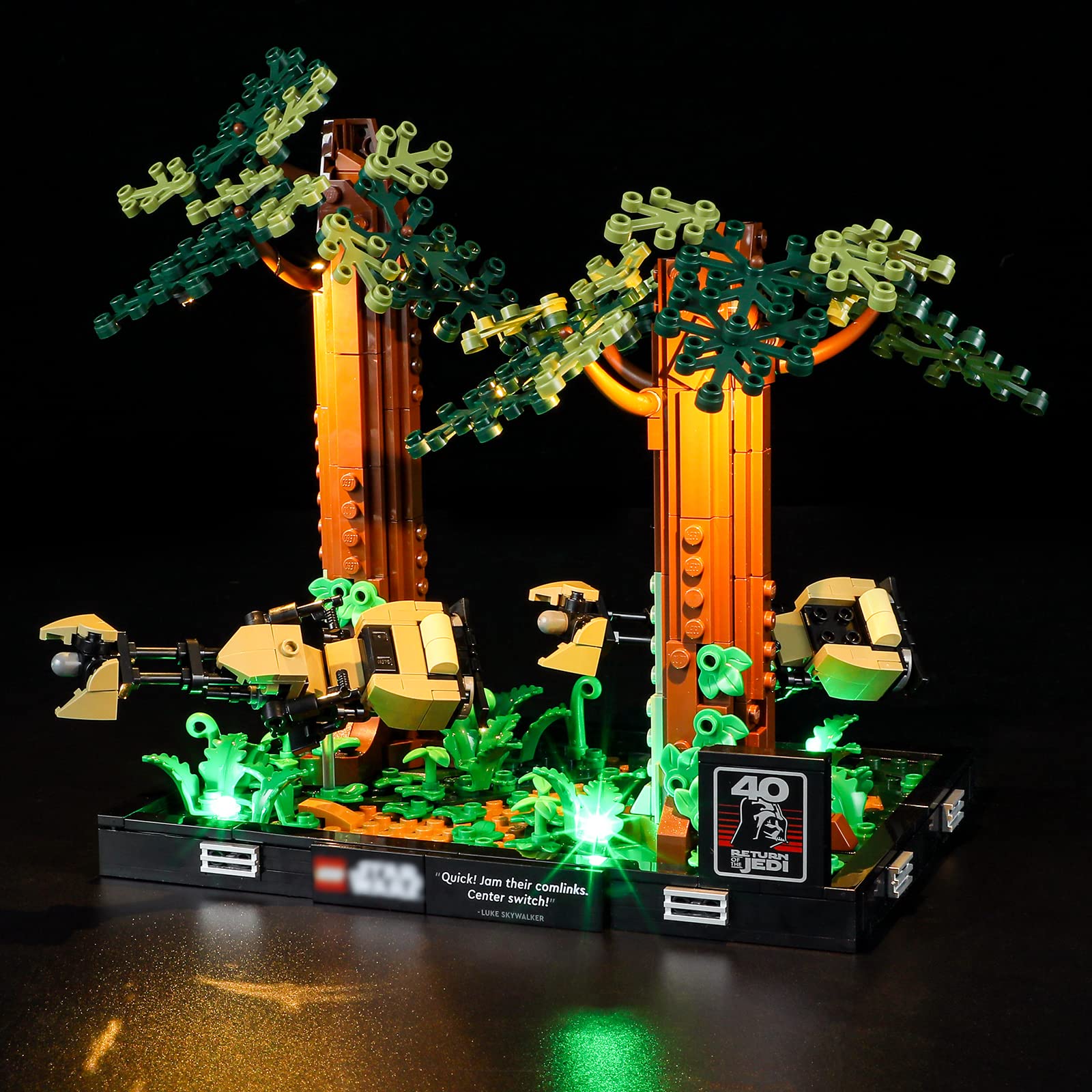 GEAMENT LED Light Kit Compatible with LEGO Endor Speeder Chase Diorama - for Star Wars 75353 Model (Building Set Not Included)