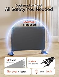 Ballu Mica Infrared Space Heater Indoor Use,1500W