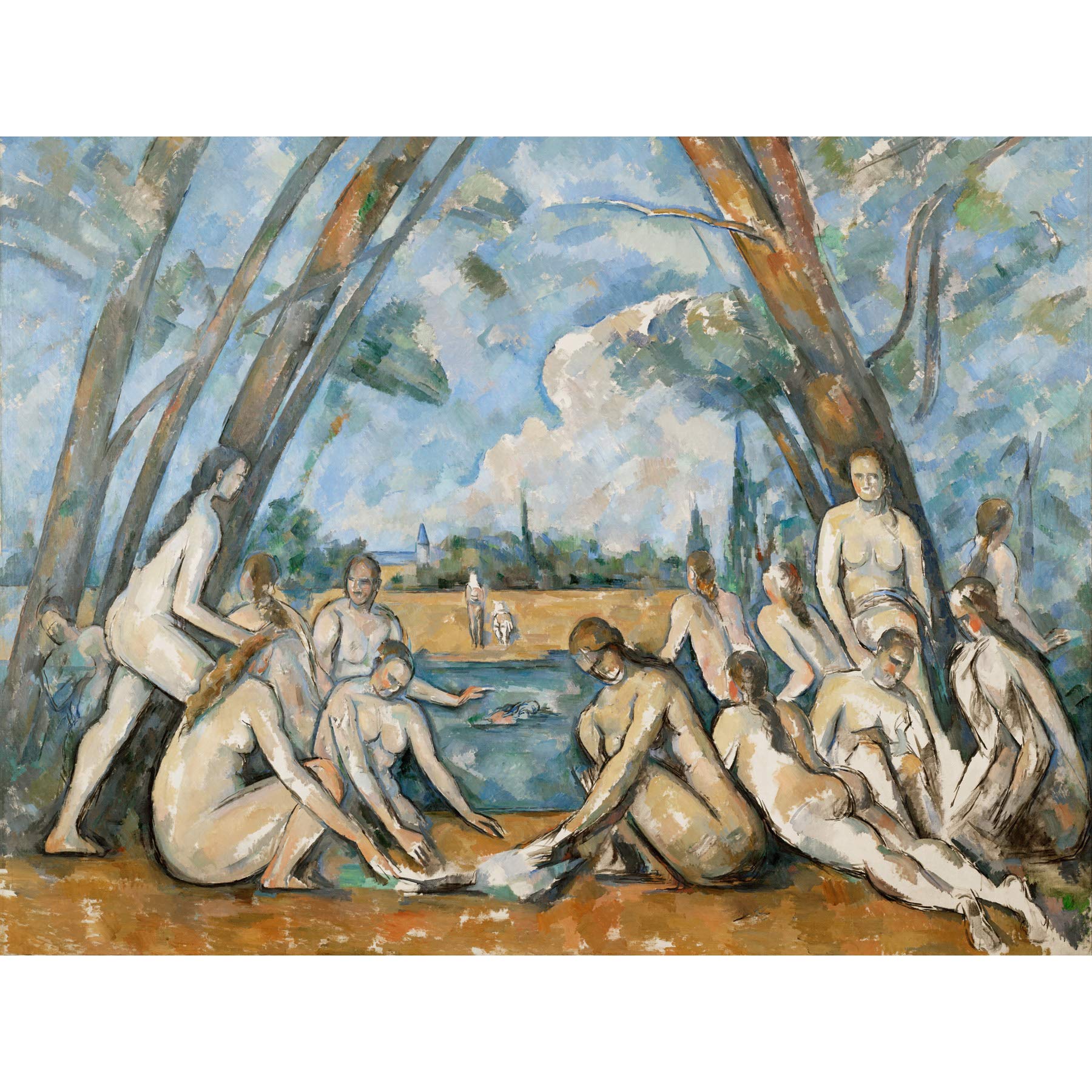 Paul Cezanne French The Large Bathers Large Wall Art Print Canvas Premium Poster Mural