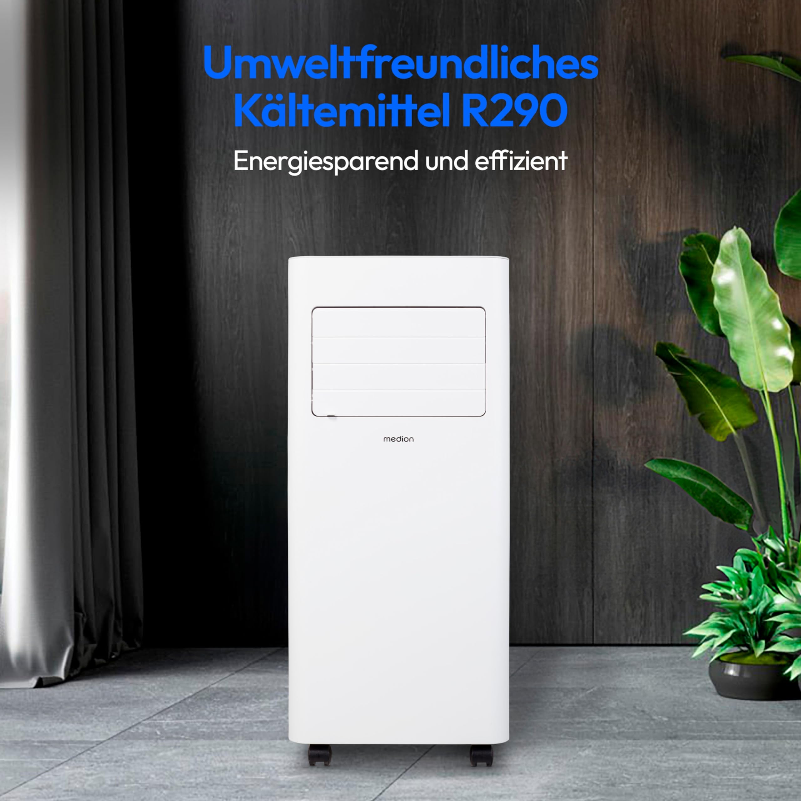 MEDION Mobile Klimaanlage mit Abluftschlauch E701 (7000 BTU, mobil, inkl. Fensterabdichtung, bis 25m², 3in1 Kühlen Entfeuchten Ventilieren, Schlafmodus, MD 37730) 4