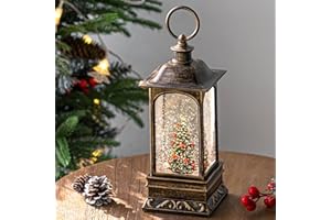 MXWCY Christmas Snow Globes, Cardinal Christmas Tree Water Lantern, USB Powered & Battery, Holiday Decorations Gifts for Family, Children or Friends