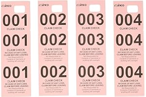 Winco Coat Checks, 500 Per Box, Medium, Pink