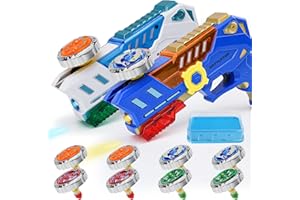FEIDAMA Bey Battling Top Burst Gyro Toy Set with Beystadium, 8 Spinning Top Burst Gyros 2 Toy Launchers Combat Battling Game Gifts for Boys Children Kids Ages 6+