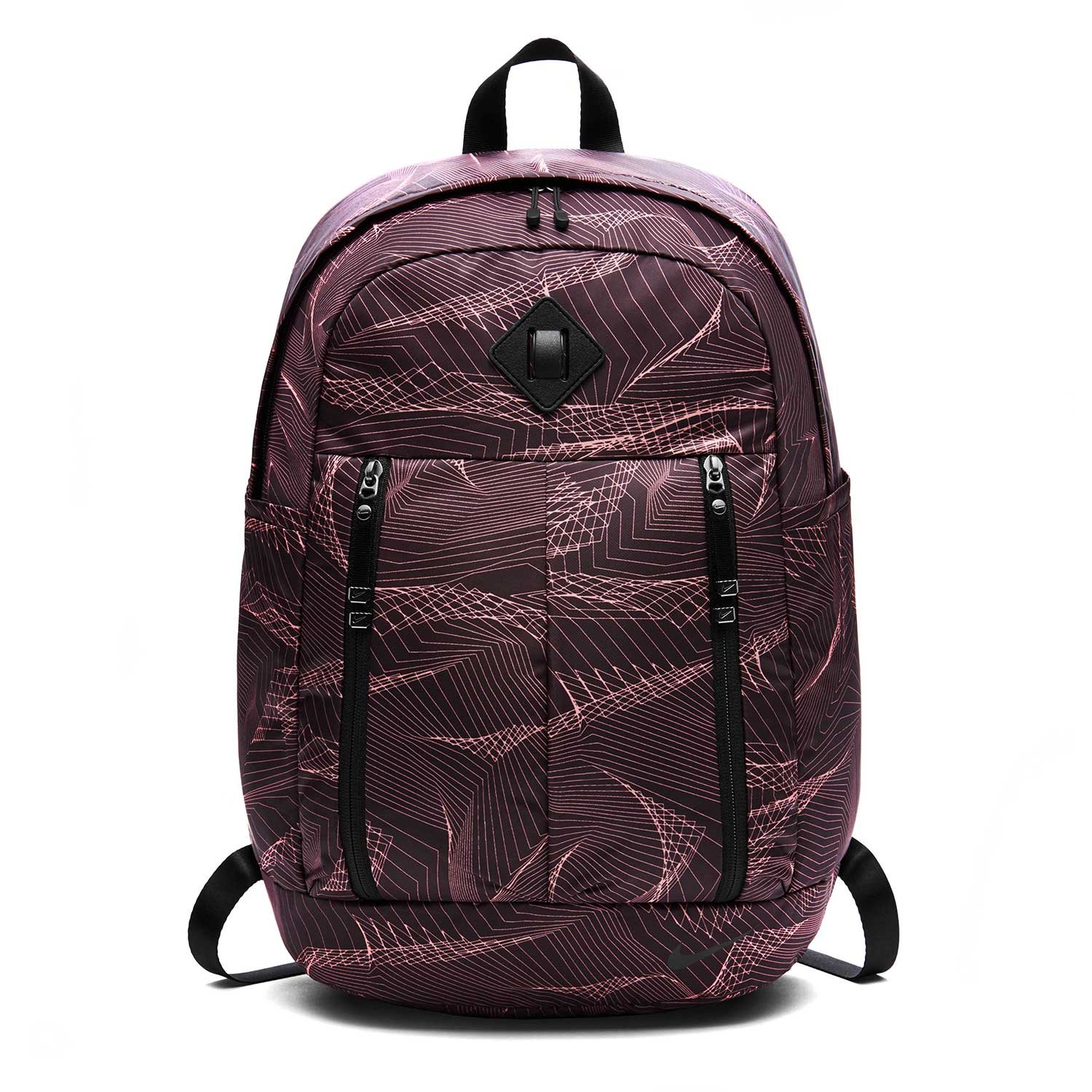 Nike W Nk Aura Bkpk Aop Backpack - Port Wine/Black/Red Stardust, One Size