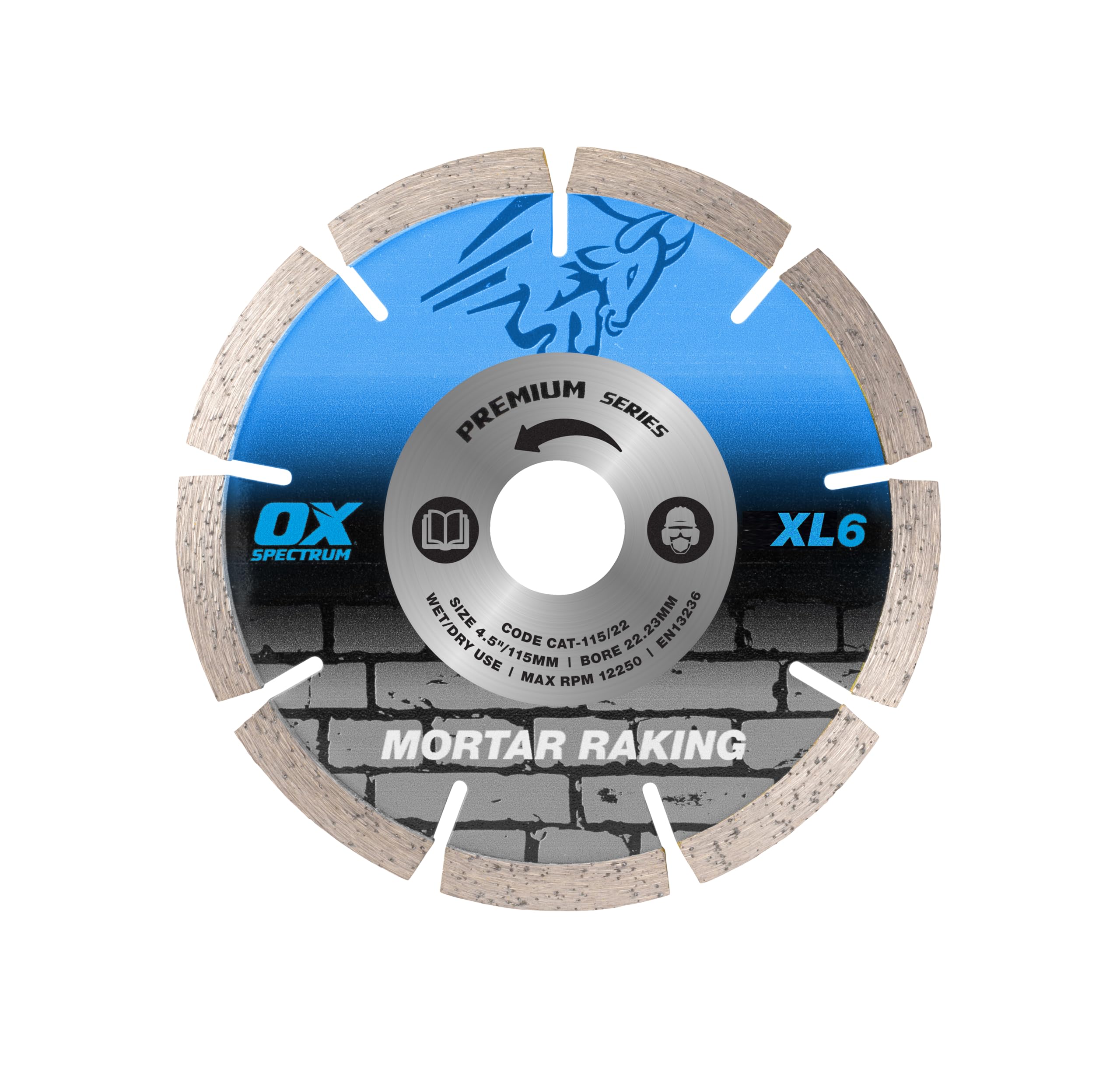 OX Spectrum Trade XL Mortar Raking Diamond Blade - 115/22.23mm