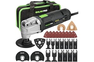 GALAX PRO 2.4Amp 6 Variable Speed Oscillating Multi-Tool Kit with Quick-Lock accessory change, Oscillating Angle:3°, 28pcs Accessories and Carry Bag