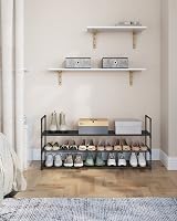 Songmics 3-Tier Shoe Rack Storage Organizer Metal 20-24 Pairs 116x30x55 view 7