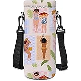 AUPET Water Bottle Sling Bag Carrier Crossbody Sleeve,Insulated Neoprene Bottle Case Holder Pouch Cover 500ML/17oz with Shoulder Strap for Walking Women Men