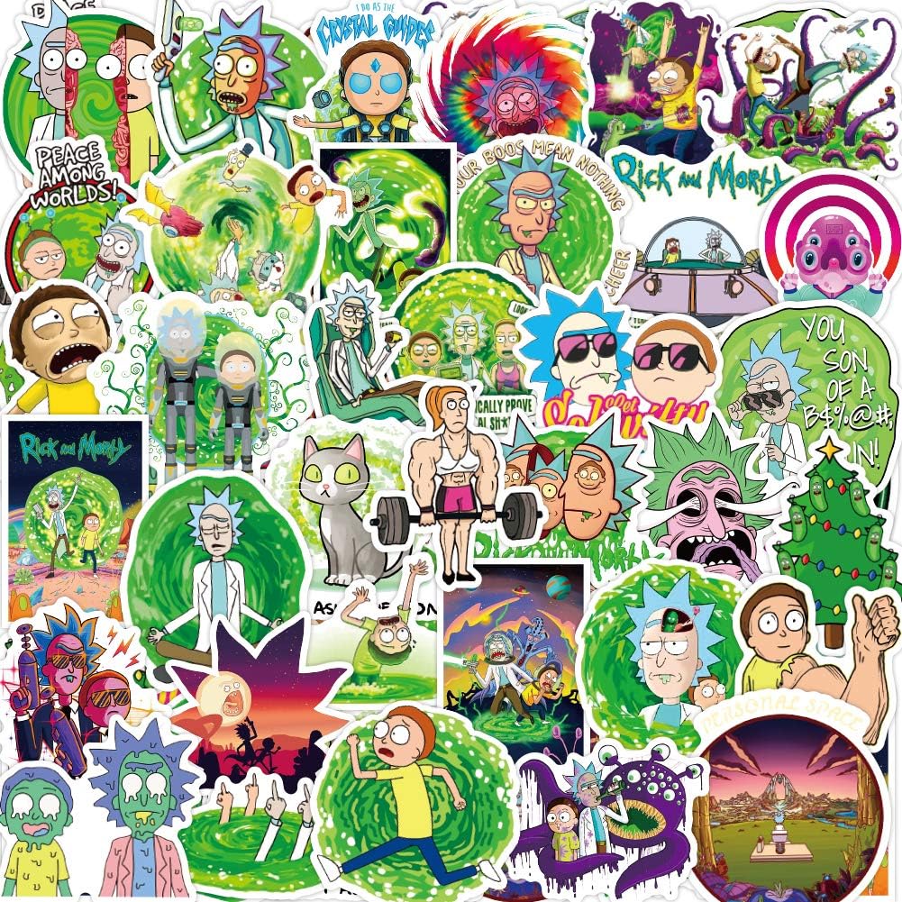 Top 10 Rick And Morty Laptop Sticker Color Home Previews