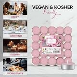 Price's Petali Rose Scented Tealights 25 Pack 4 Hour Burn Time view 4