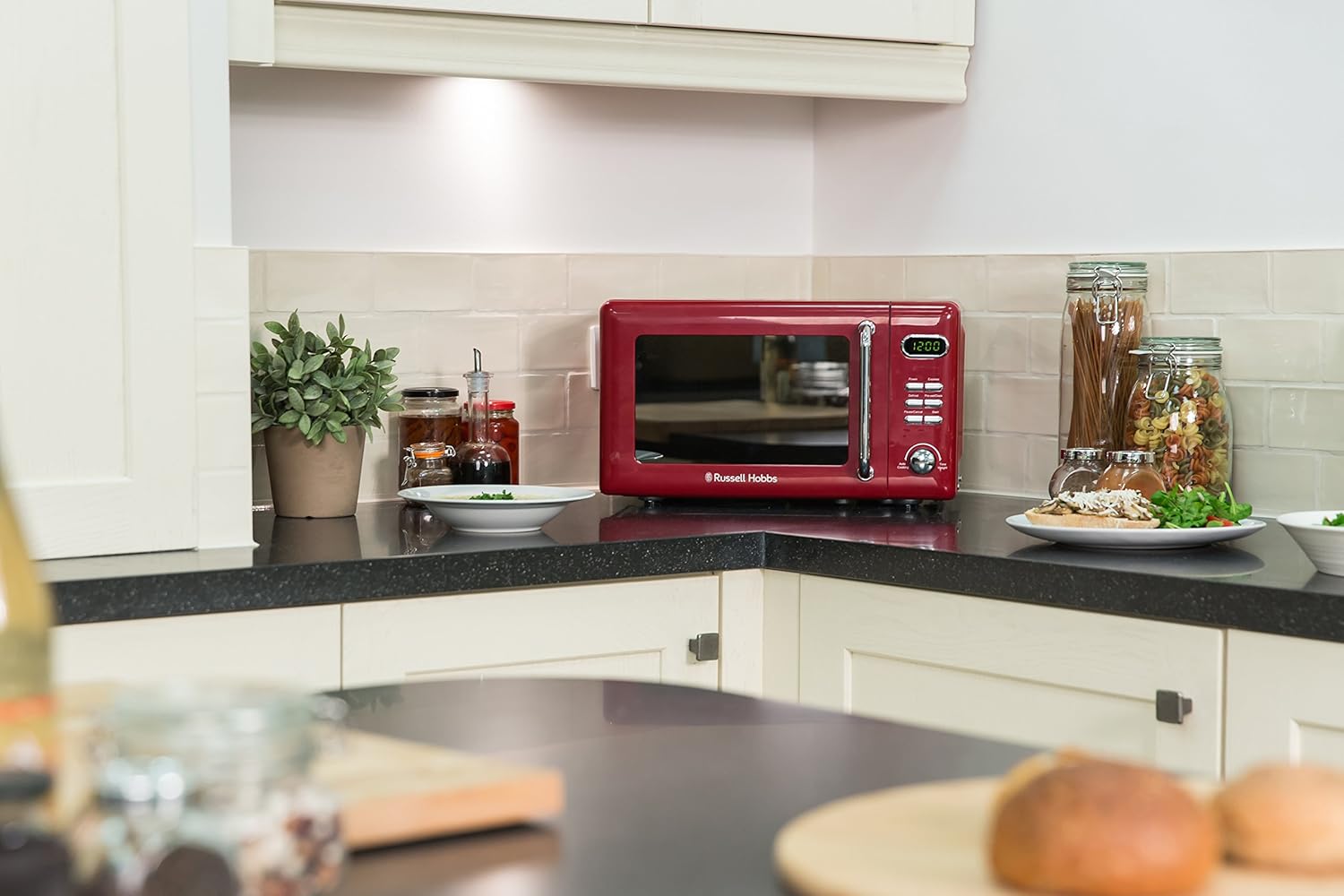 Russell Hobbs rhretmd706r Retro Rojo Compacto Digital microondas ...