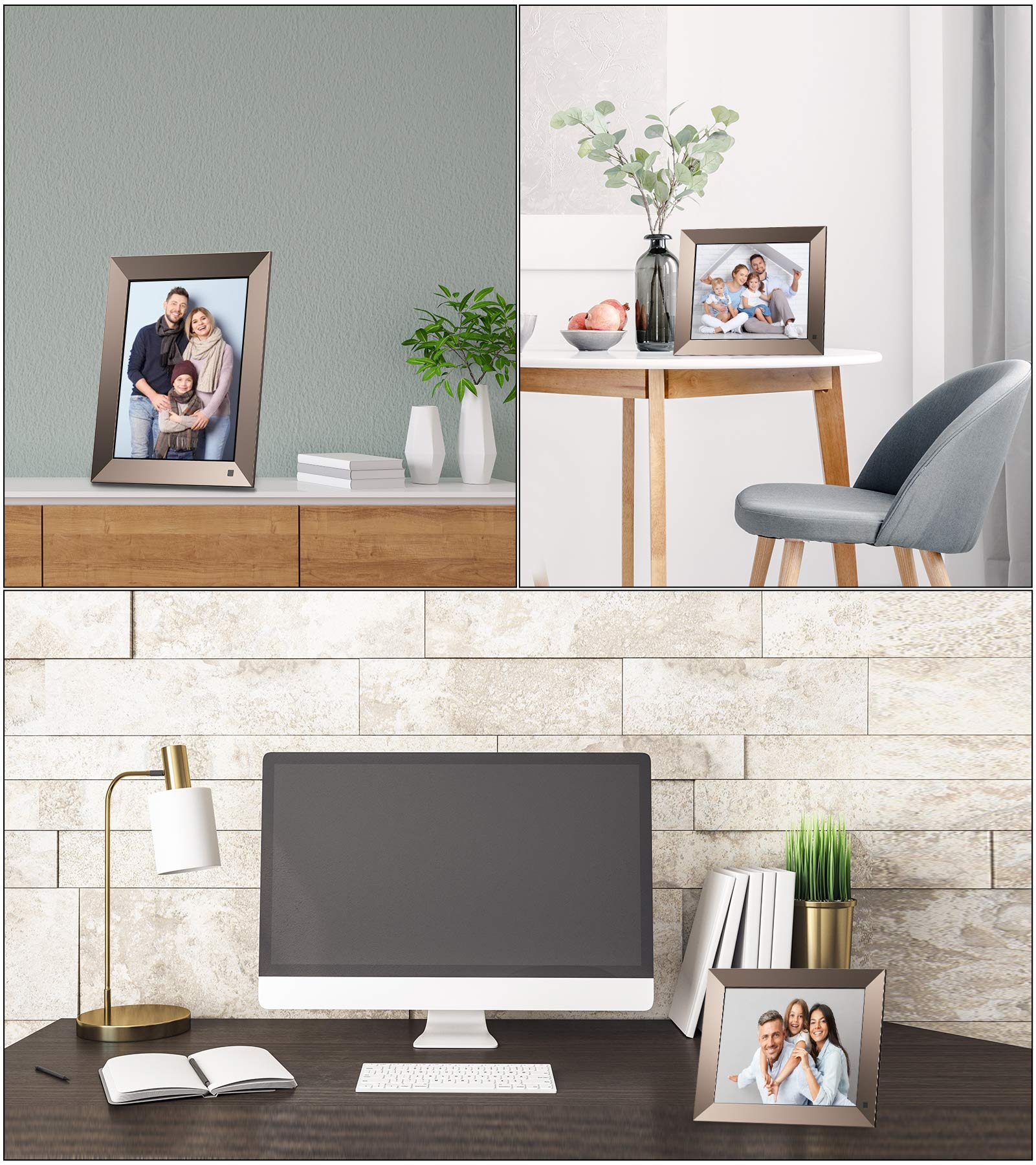 Dragon Touch 10 Inch WiFi Digital Picture Frame,Adjustable Magnetic Stand,IPS Touch Screen HD Display,16GB Storage,Motion Sensor,Auto-Rotate,Share Photos and Video via App and E-mail(Classic 10 Elite)