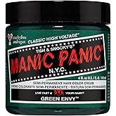 MANIC PANIC Classic Green Envy Semi Permanent Hair Color - Emerald Green Hair Dye for Women & Men That Lasts 4-6 Weeks - Vegan, Ammonia & Cruelty-Free - Create & Mix Custom Shades (4oz)