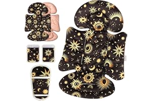BUBBYNOOK Infant Insert Compatible with 4moms Mamaroo Swing & Graco Swing and Infant Car Seat, Newborn Insert, Baby Head and Body Support, Reversible Design, Breathable Soft Fabric (Stars)