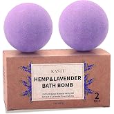 kastu Bath Bombs,2 Pack Fizzy Spa Gift Natural Hemp Oil Extract and Lavender Essential Oils Bath for Moisturizing Dry Skin,Relaxing,Bubble Bath for Gifts Idea for Men Women