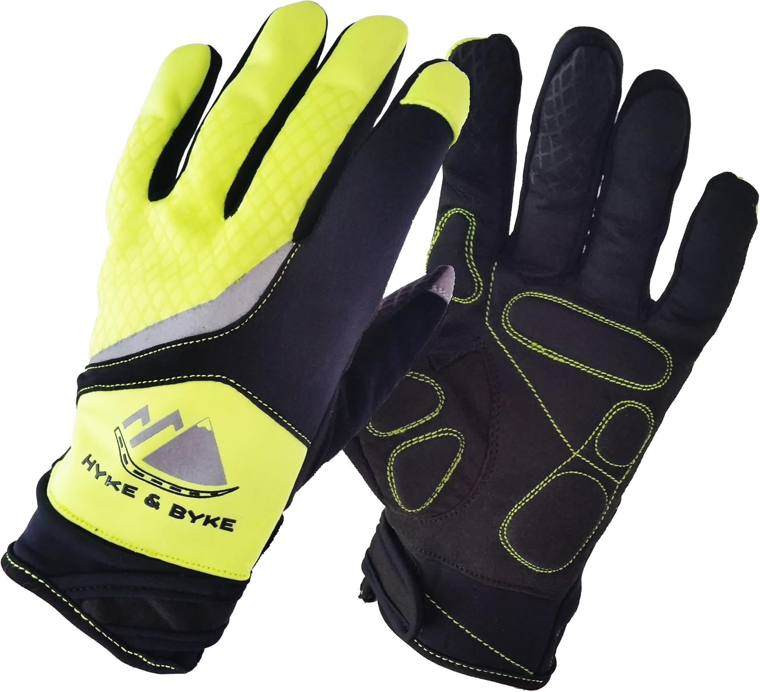 hi vis cycling gloves