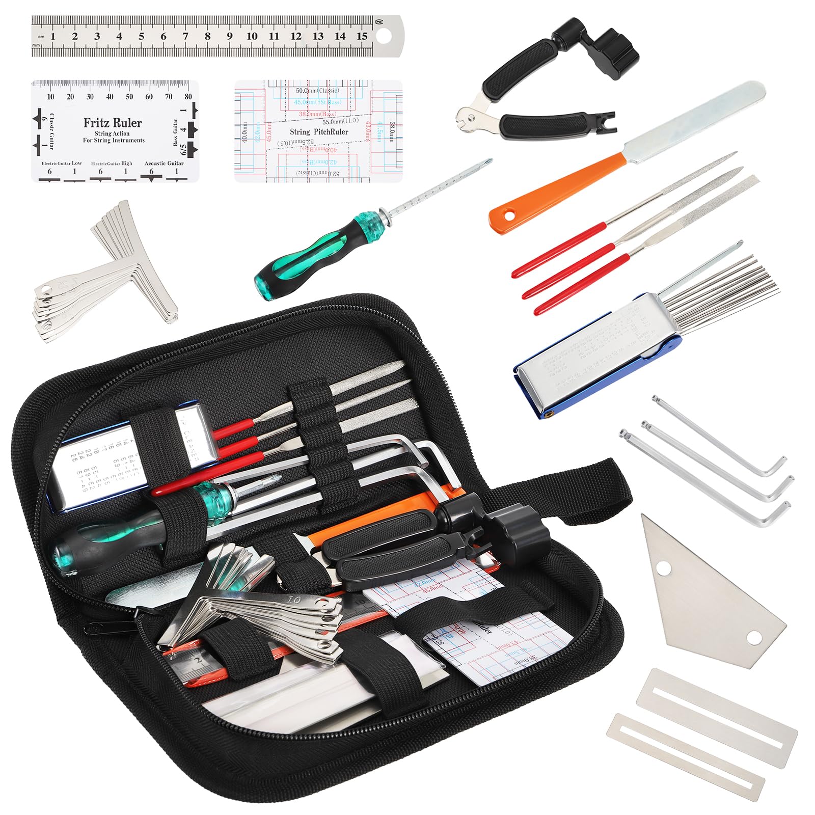 Photo 1 of SOUJOY 26Pcs Guitar Tools for Set Up, Repair & Maintenance Kit with Carry Bag, Luthier Tools, Guitar Winder, Setup Kit for Guitar, Ukulele, Bass, Mandolin, Banjo