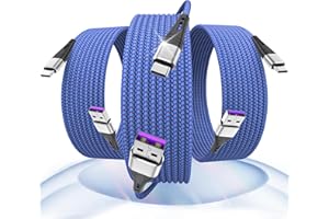 LUCKYASIN 3Pack 10 Foot USB C to USB A Cable,Type C 3A Fast Charger Extra Long 10ft Charging Cord for Samsung Galaxy A10e A20 A51 A71, S22 S21 S20 S10 S9 S10E, Note 20 10 9 8, Moto G7 G8,LG K51& More (Blue)