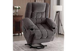 BOSMILLER Power Lift Recliner Chair Recliners for Elderly with Heat and Massage Recliner Chair for Living Room with Infinite Position and Side Pocket,USB Charge Port